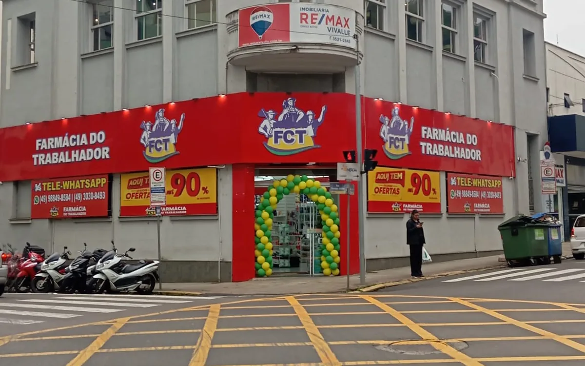 Fachada da unidade Joaçaba, em Joaçaba