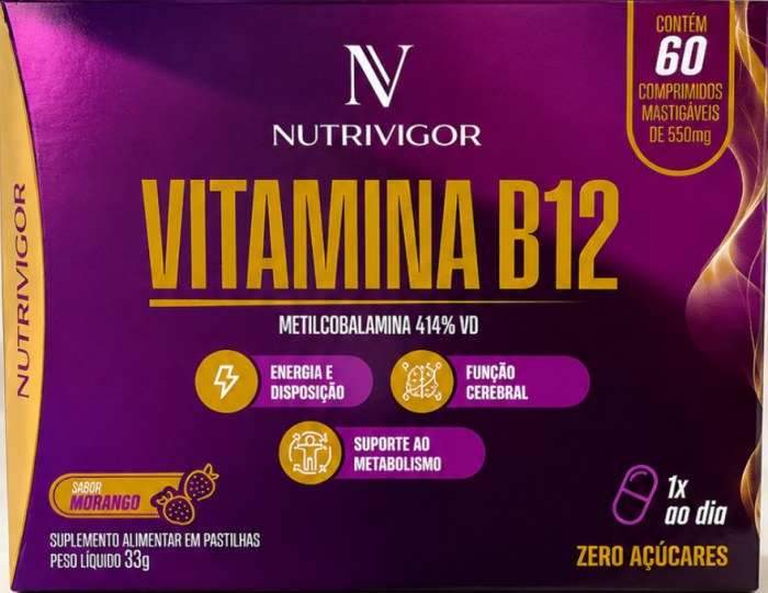 Nutrivigor Vitamina B12 — embalagem