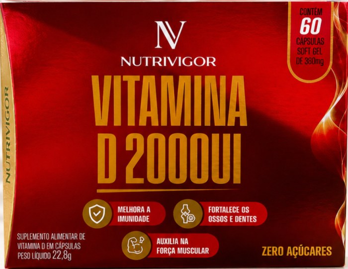 Nutrivigor Vitamina D 2000UI — embalagem